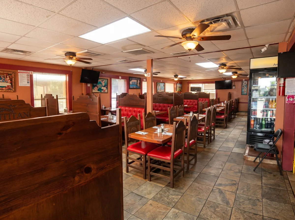 Inside the taquería